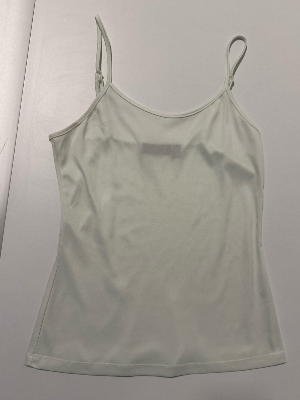 Women's Slim Fit White Spaghetti Strap Tank Top petite xs apt9